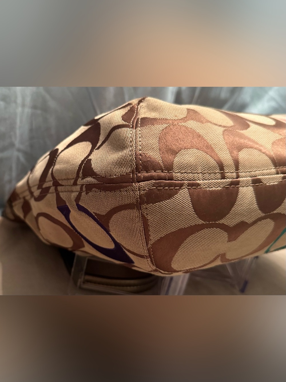 Coach Poppy Signature C Glam Tote - Picture 10 of 15